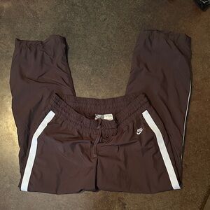 Nike Kids Brown Joggers with White Accents
